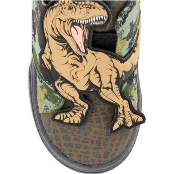 WONDER NATION KIDS CAMO DINOSAUR HIGH-TOP SNEAKERS SHOES SIZE 12 - Picture 4 of 9